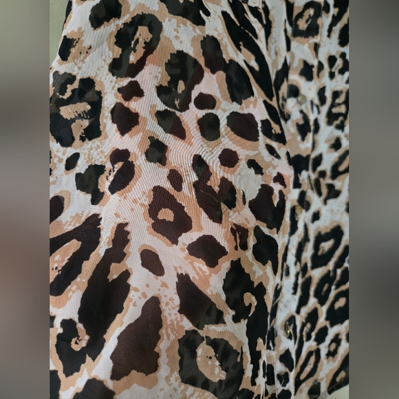 Self-Esteem | Leopard Print Sleeveless Blouse, Size XL (Made Small) - Picture 5 of 5